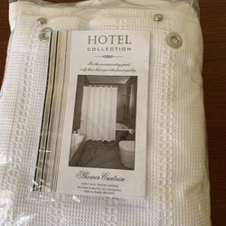 Hotel Collection Shower Curtain and 12 Cute Shower Curtain Hooks