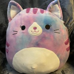 Eloise The Purple Tie Dye Cat - Super Soft Plush Toy Animal Pillow**Please Message If Need Shipped**