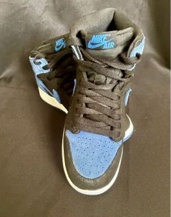 Nike Air Jordan 1 High Black Blue Sneaker Size 4 Y