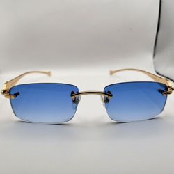 Cartier Rimless Glasses(Blue)