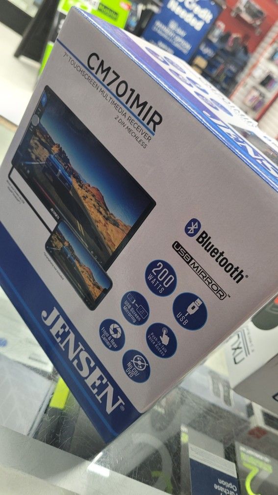 Jensen Double Din BT Car Stereo With Mirroring