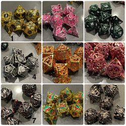 Premium Sets Of 7 Dice DnD RPG