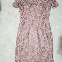 NEW CONDITION DUSTY PINK LACE DRESS