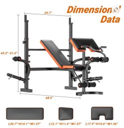 Weight bench with weights