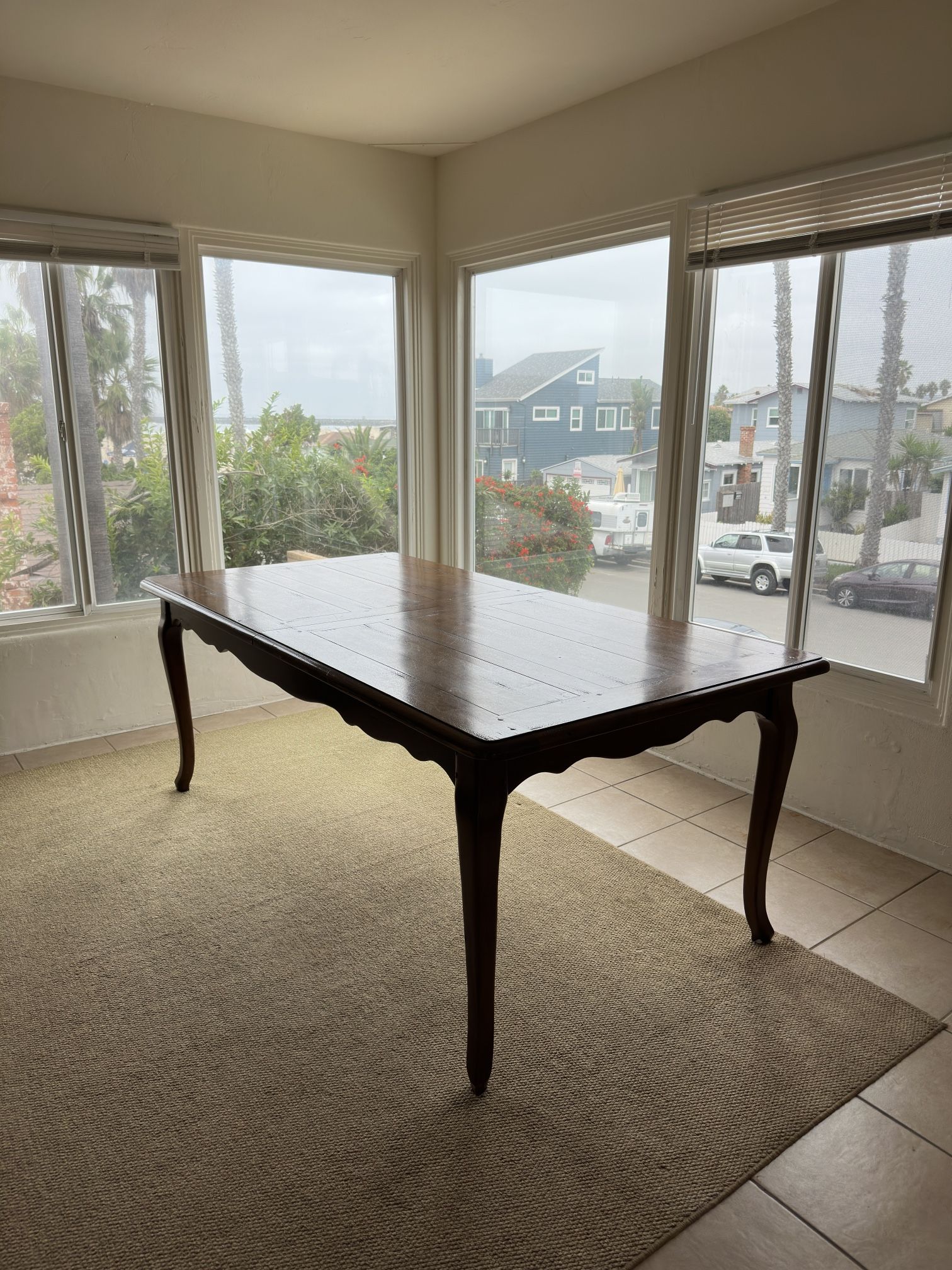 Solid Wood Table with Internal Leaf