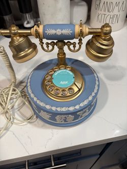 Estate English Wedgwood Porcelain Telephone, Circa 1970's
