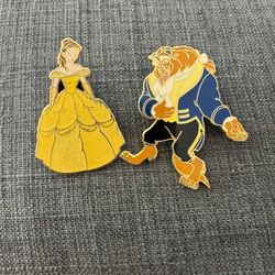 Beauty and the Beast Pin Set