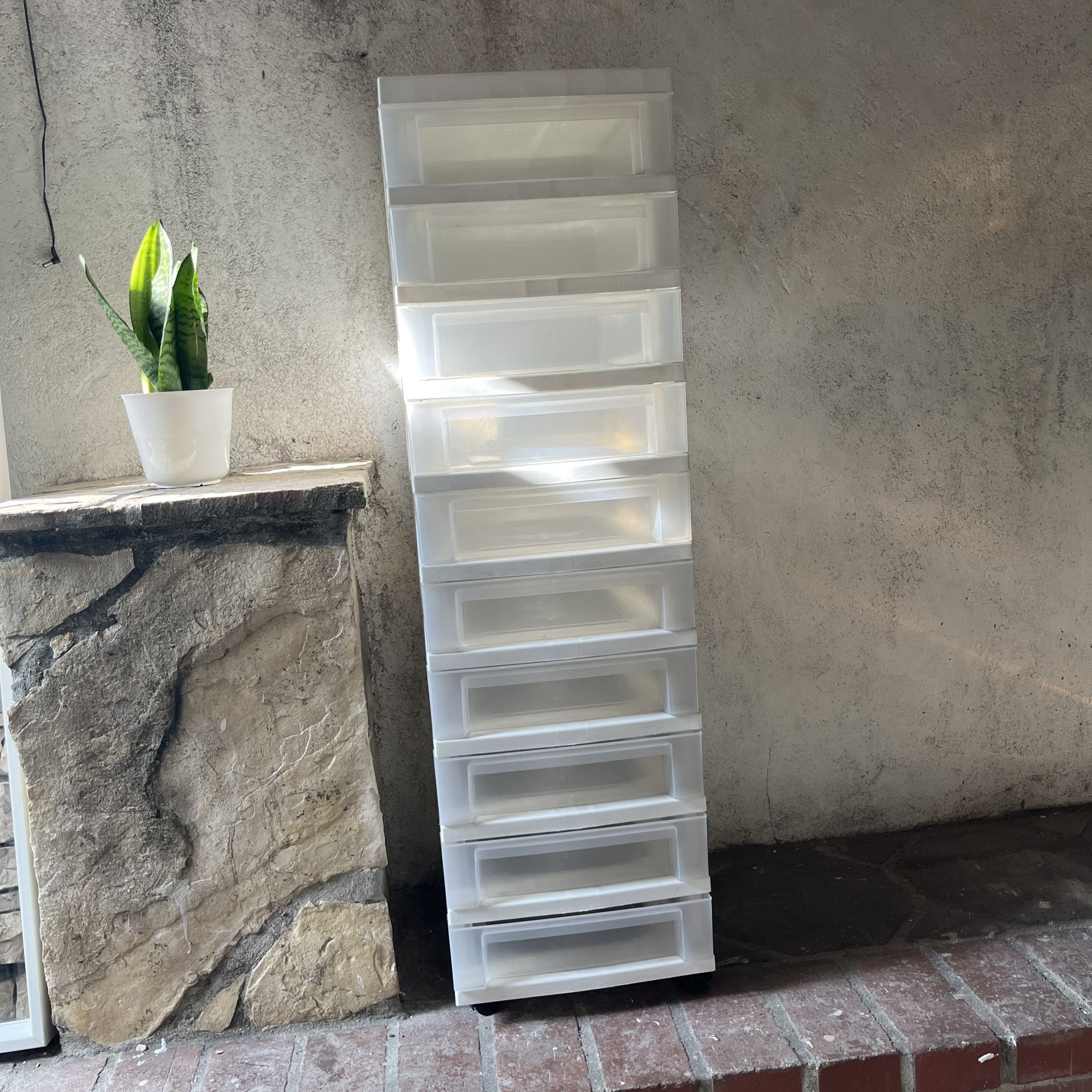 10 drawers white plastic organizer-📍San Fernando  