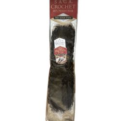 Saga Human Hair Crochet Braids Pre Loop Type Super Curl (16", 1)