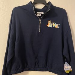 Bluey quarter zip up sweatshirt