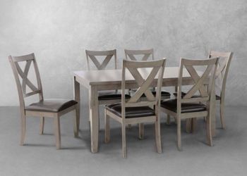6 Piece Wood Dining Chair Set