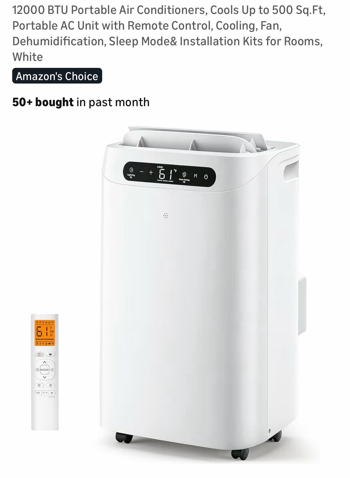 12,000 BTU Portable AC unit