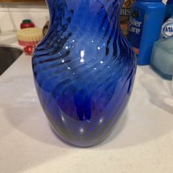 8 Inch Colbalt Blue Indiana Glass Co. Vase $15 OBO 