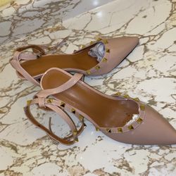 Studded High Heel Slingbacks