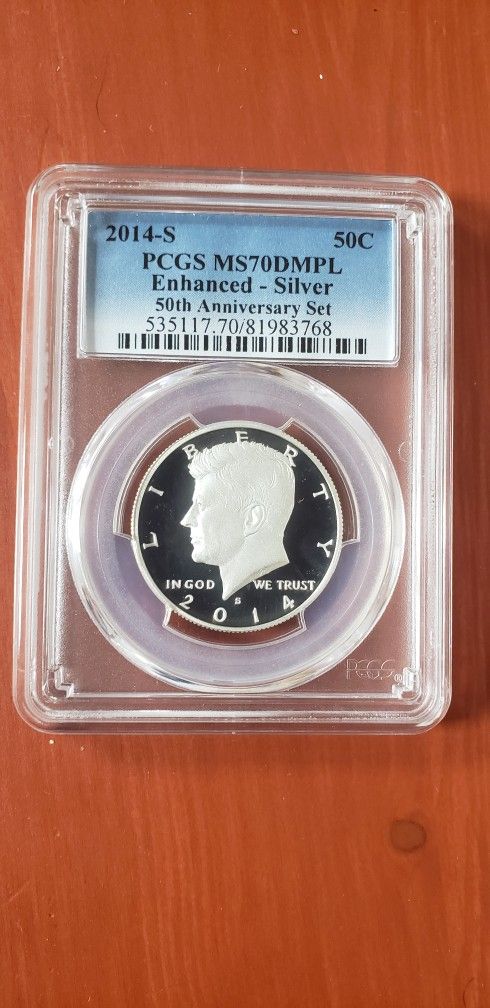 Kennedy Half Dollar Silver Enhanced MS70 DMPL