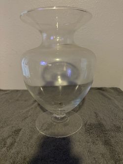 Large Clear Glass Vase