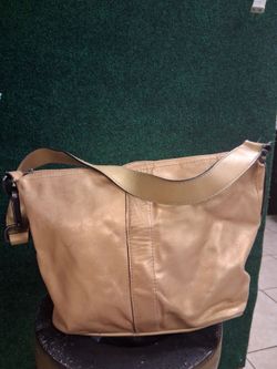 Tan Leather Shoulder Hobo Bag