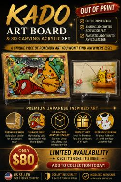 KADO Pokémon Art Board & 3D Carving acrylic