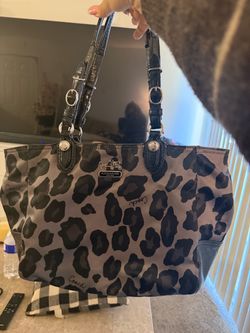 Coach Leopard Print Nylon Tote Bag