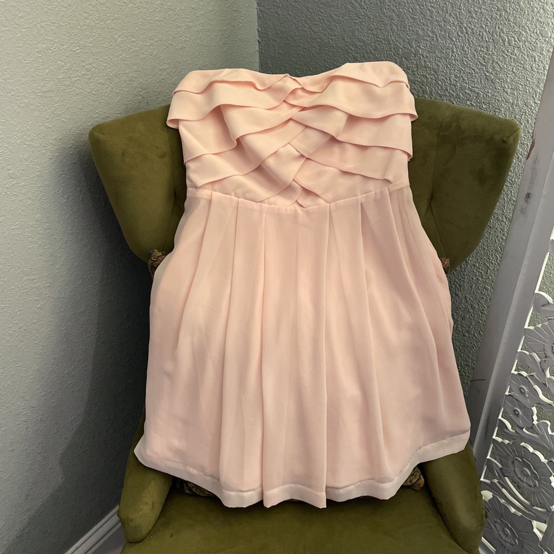 Blush Pink Strapless Dress From Express