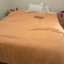 Queen Mattress box spring and bed frame 