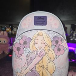 Loungefly Disney Tangled Rapunzel Pastel Flowers Mini Backpack