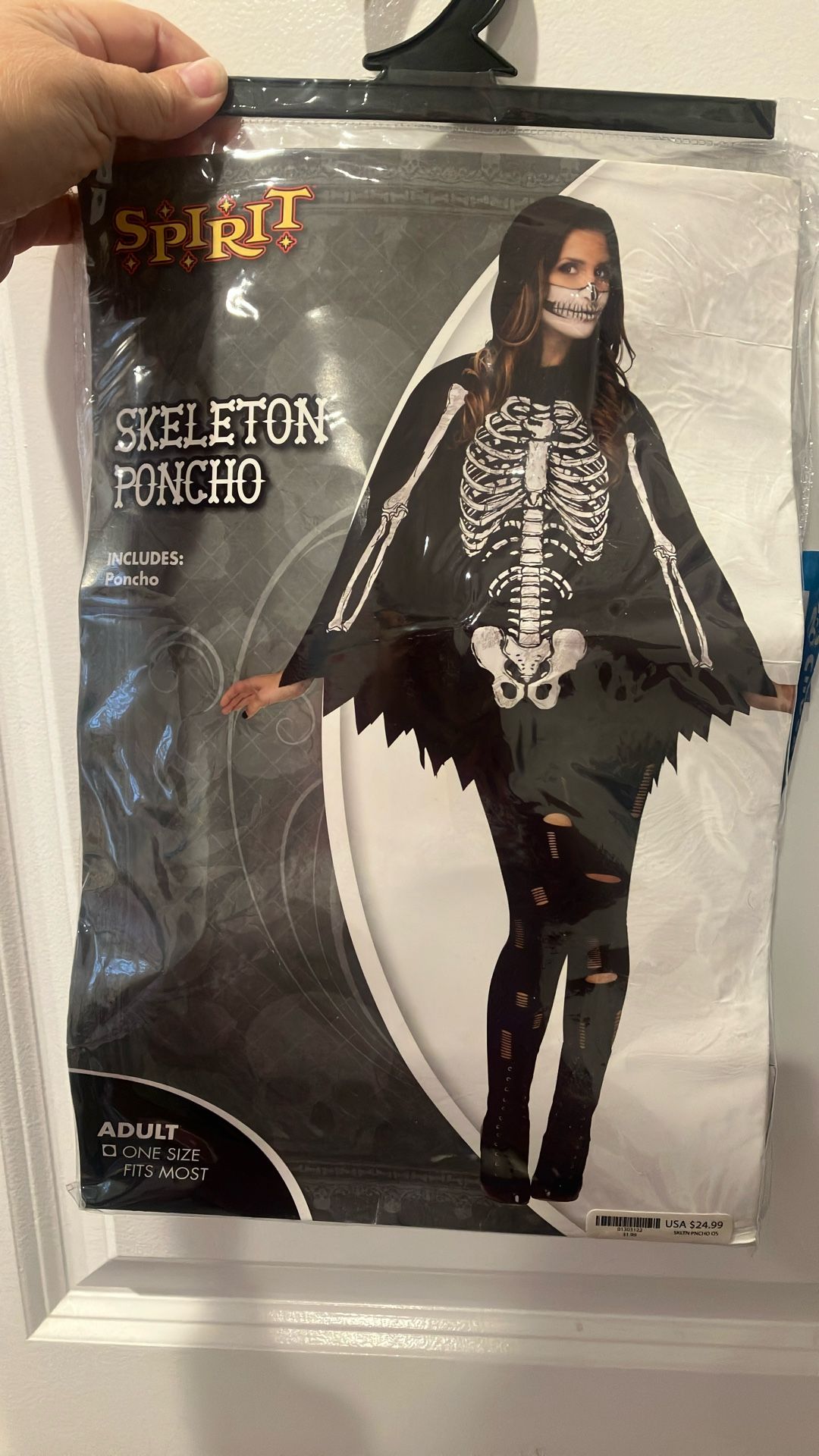 One Size Fits All Skeleton Poncho