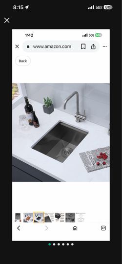 SHACO 15x19 Inch Black Undermount Bar Sink, Ledge Workstation Small Kitchen Sink, Black Stainless Steel RV Kitchen Single Bowl Wet Bar JB024-B