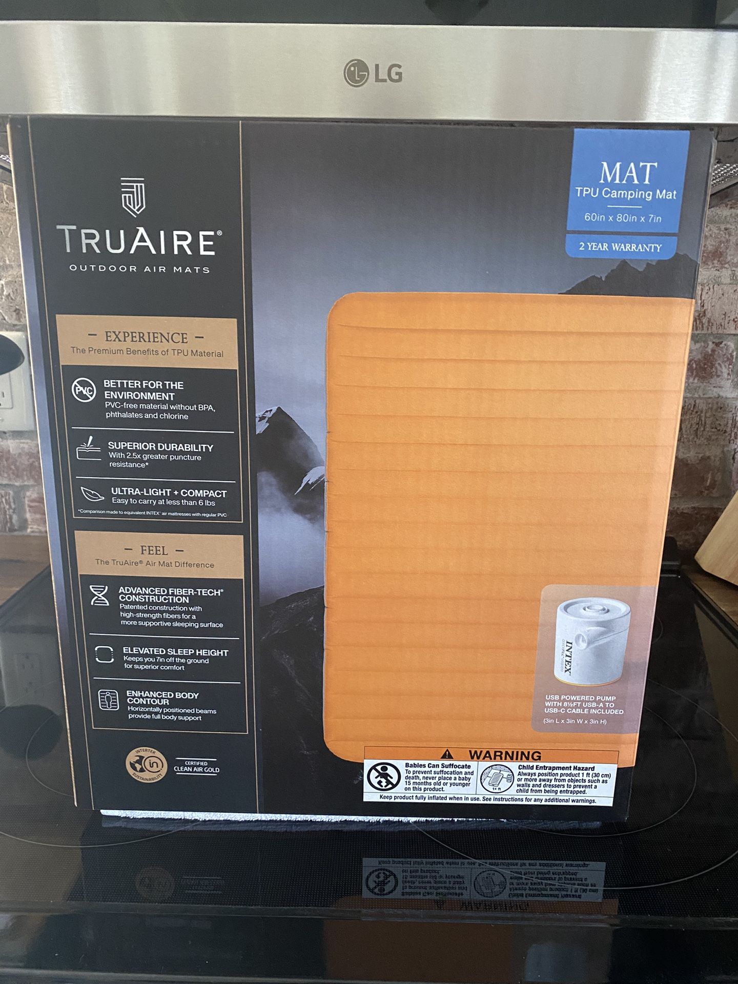 Intex Queen TruAire® TPU Camping Mat with USB Air Pump