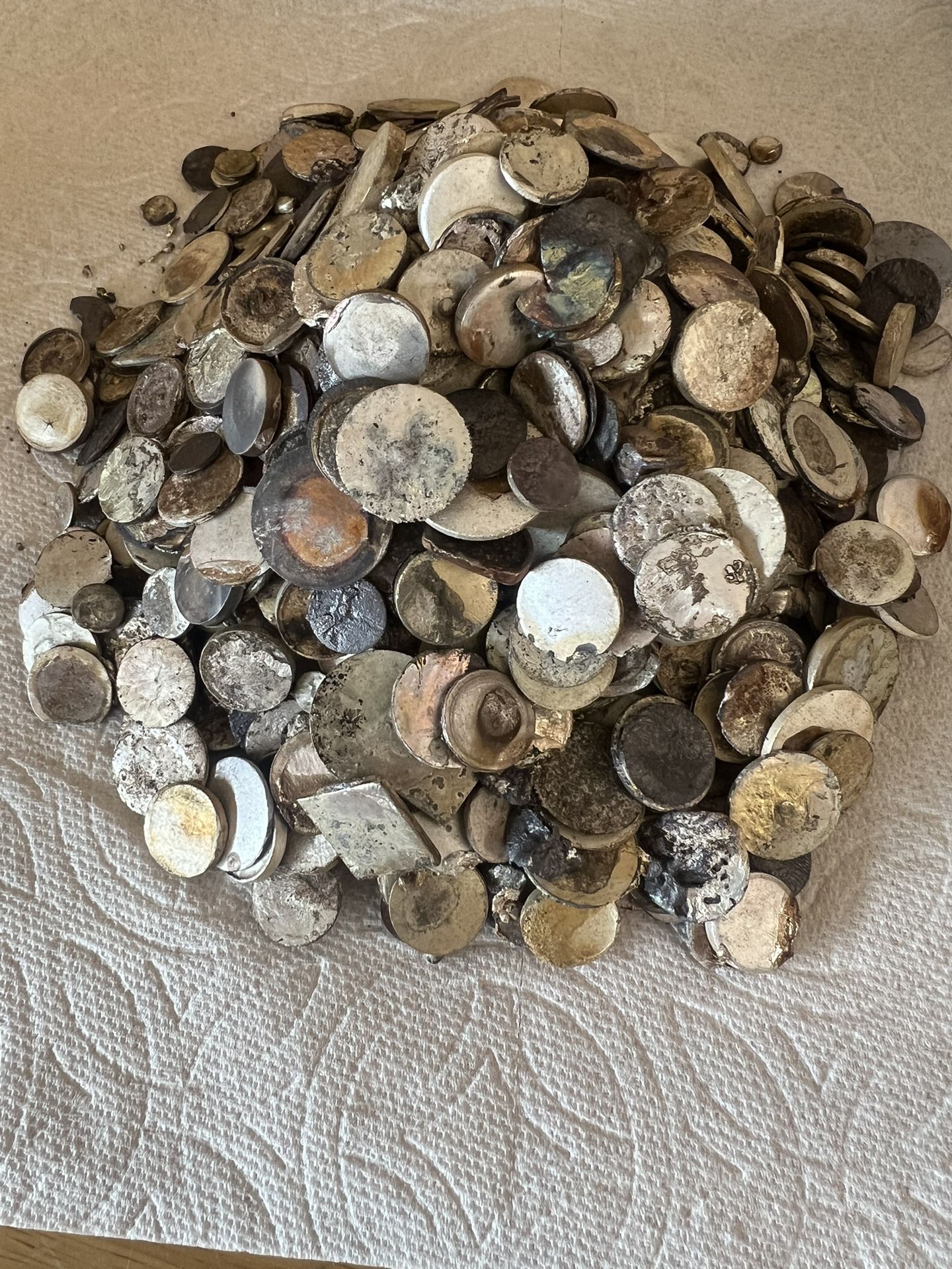 Silver ( Contact Tips Removed From Electric Contactors )