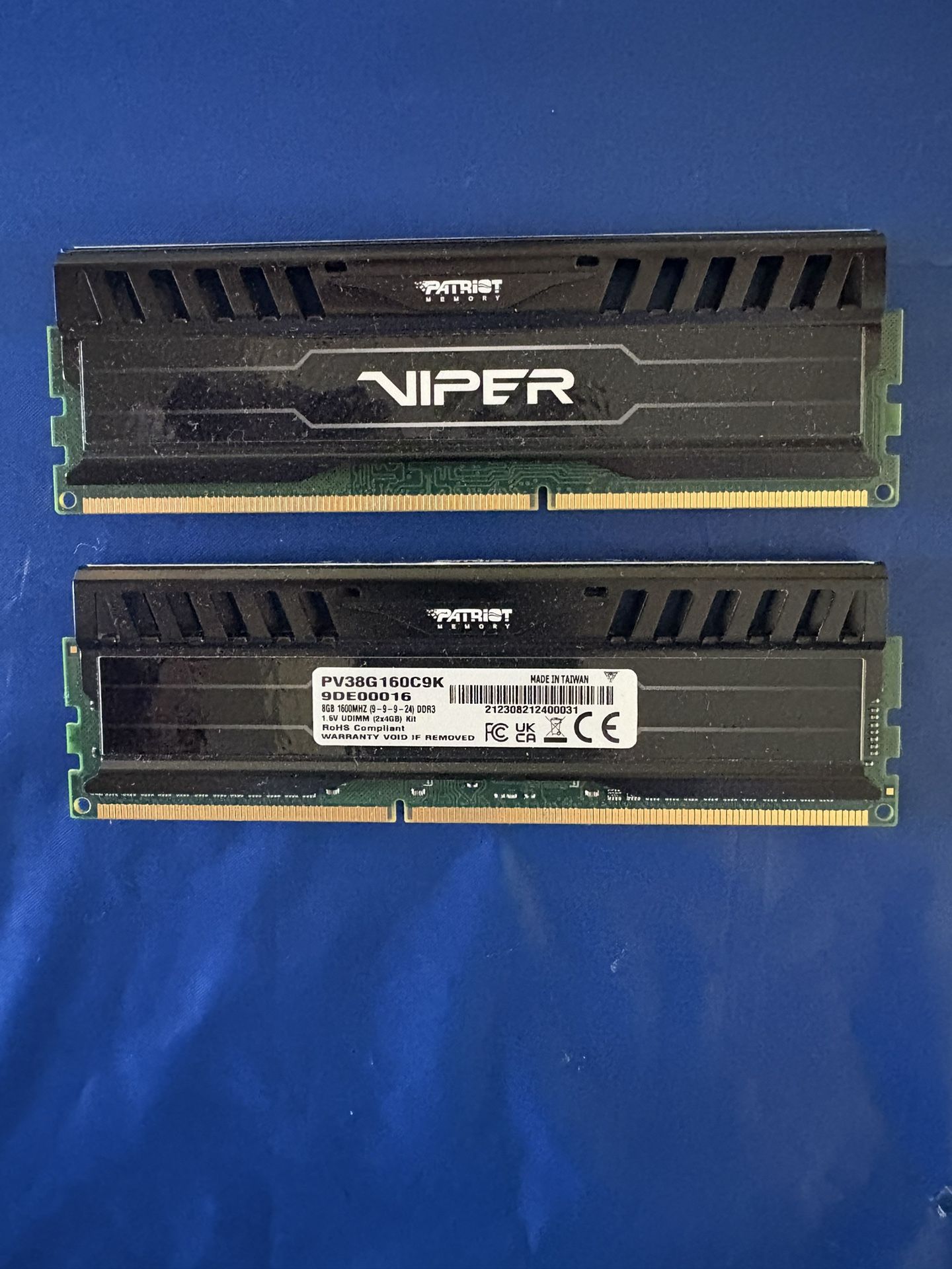16GB DDR3 RAM Patriot Viper 1600mhz