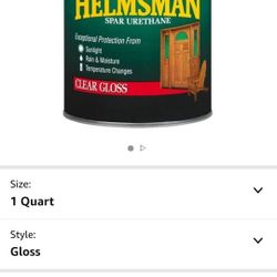 Minwax, Gloss (contact info removed)4 Helmsman Spar Urethane, quart, 1


