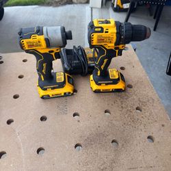 Dewalt tool set with batteries
