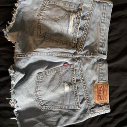 Levi Blue Denim Shorts 