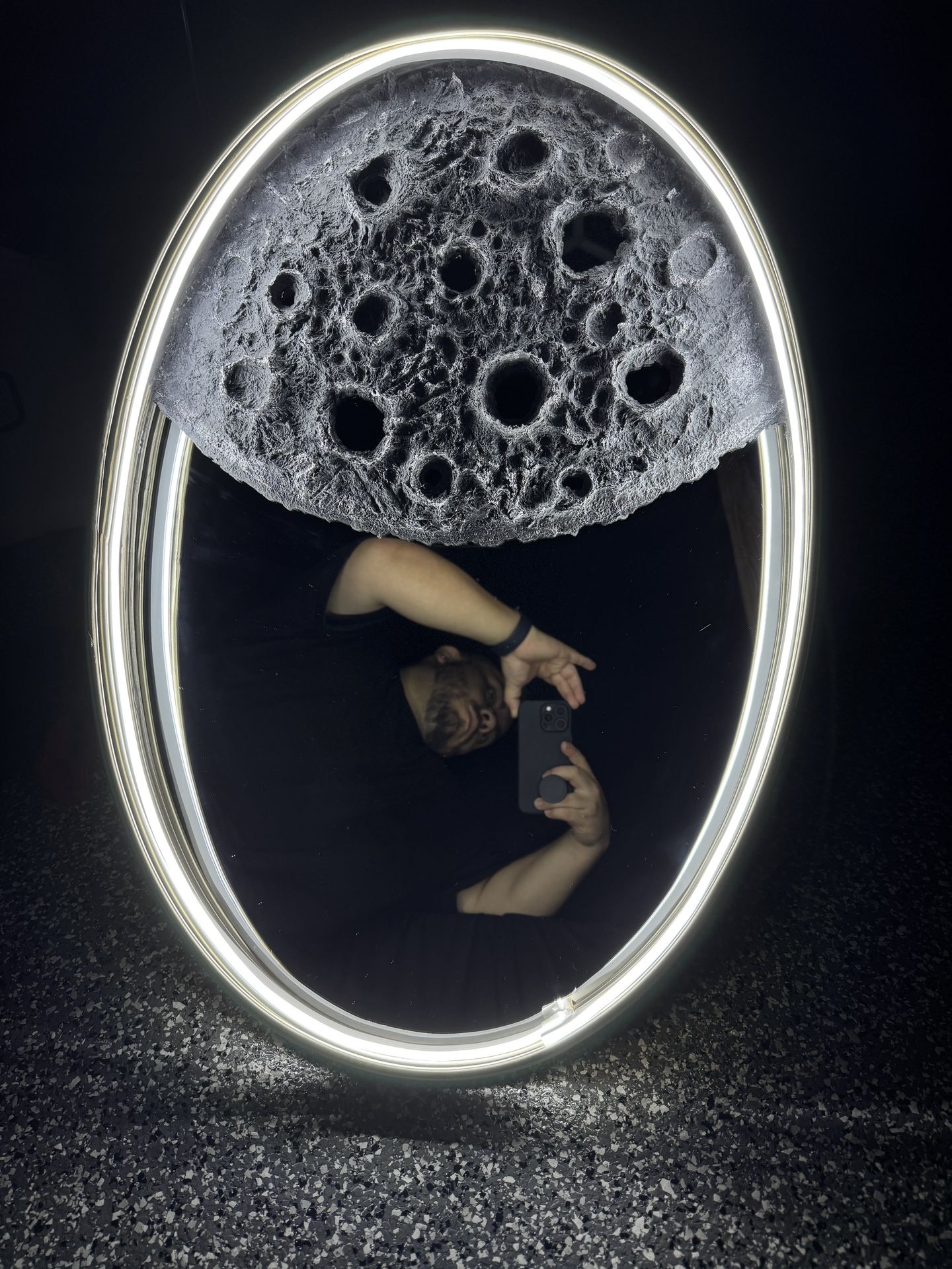Custom LED Moon mirrors.