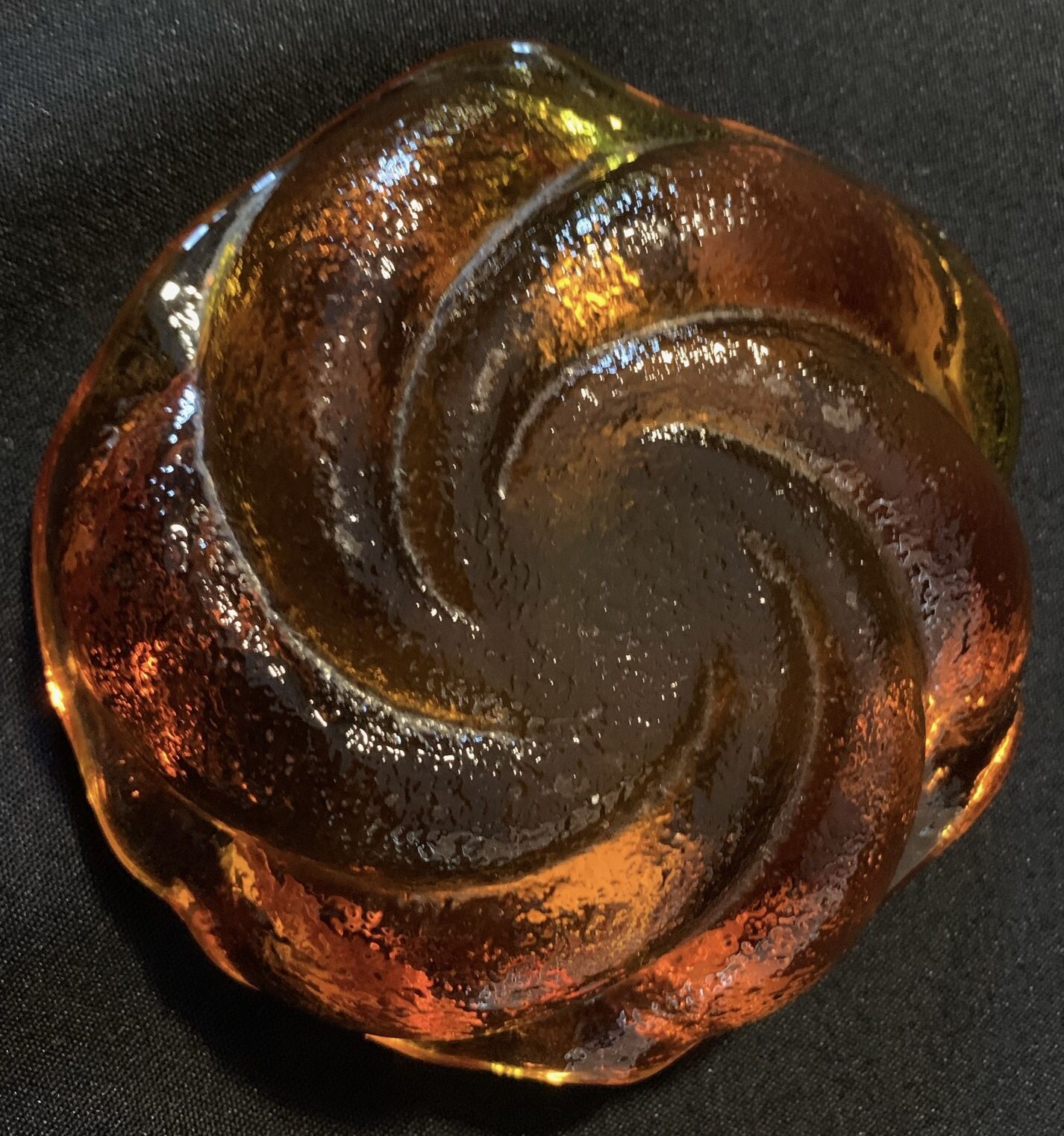 Pair of Heavy Vintage Glass Dishes (Soap Dishes?).