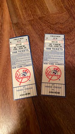 Vintage yankee 1998 tickets
