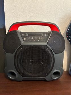 ION Audio Party Boom Plus Portable Bluetooth Speaker with FM Radio and Lights