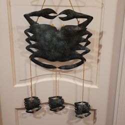 New Metal Crab Wall Hanging Decor 25"