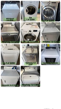 Eectric dryer Maytag Samsung LG Whirlpool Kenmore GE 