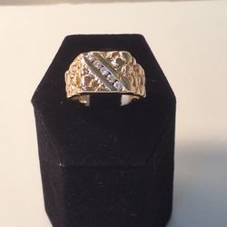Dimond Nugget Ring 14k 7g / .25 CTW