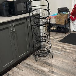 Three Basket Metal Shelf