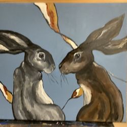 SALE, Various Original Paintings, Rabbits And Leopards And Chickens…oh My..