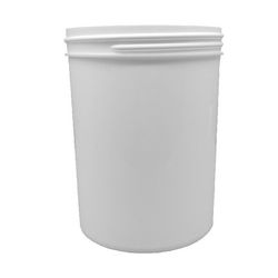 White And Black Plastic Jars / Containers