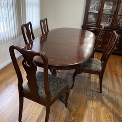 Kitchen Table And Chairs, And Showcase