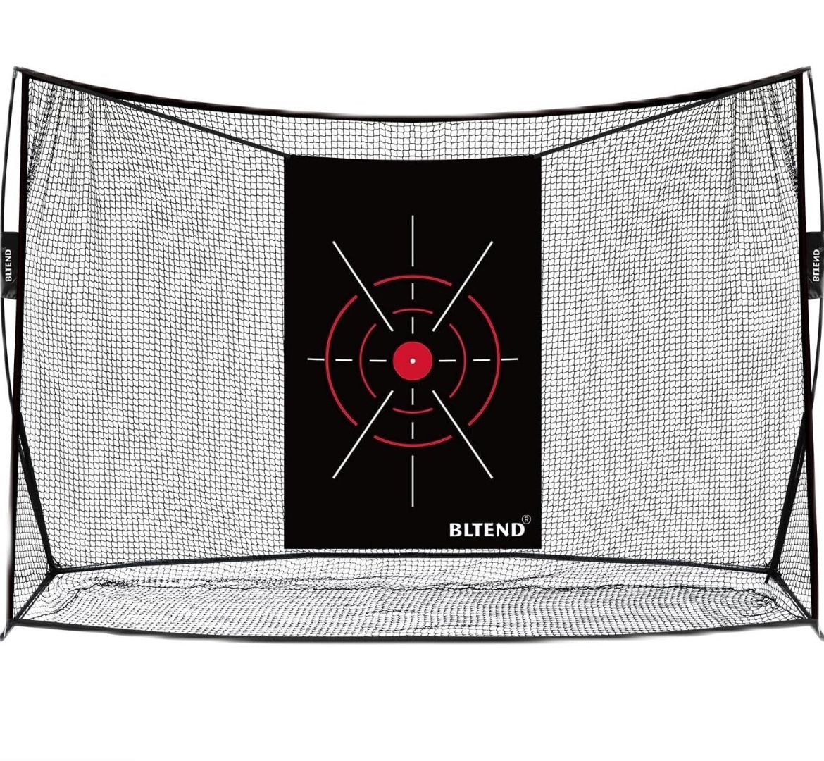 Gold Clubs And Golf Net