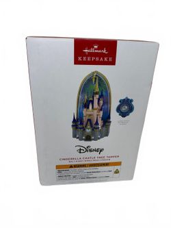 NEW Hallmark 2026 Disney Cinderella Castle Tree Topper Light & Sound QFM3413