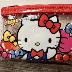 New Sanrio Hello Kitty Zippered Wallet Coin Purse Bag 50th Anniversary 
