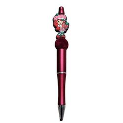 Strawberry Shortcake Custom Handmade Beaded Ballpoint Twist Pen Focal Bead Red