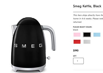  SMEG 7 CUP Kettle (Black): Home & Kitchen